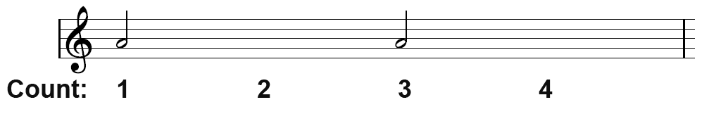 Counting half notes