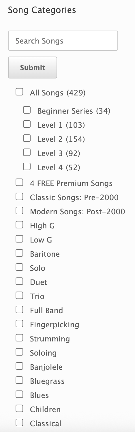 Old search and filter method