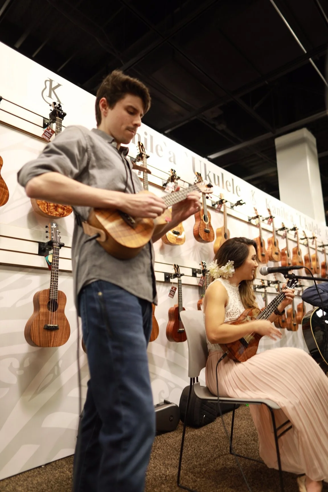 Andrew and Katie performing at NAMM