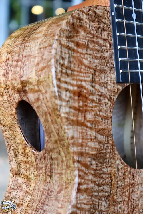 Picture showing the side sound hole of the Kanile'a Ukulele