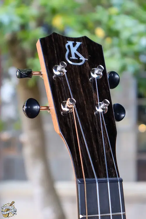 Picture showing a close up of the headstock of the Kanile'a Ukulele