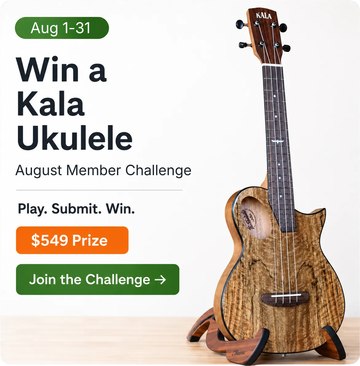 Join the August 2026 Ukulele Challenge