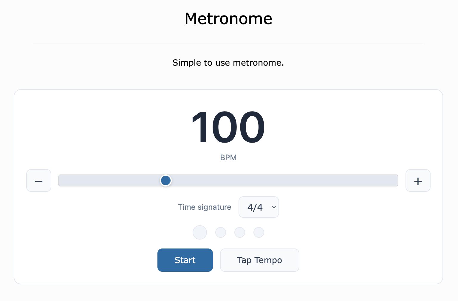 Rock Class 101 Metronome Tool