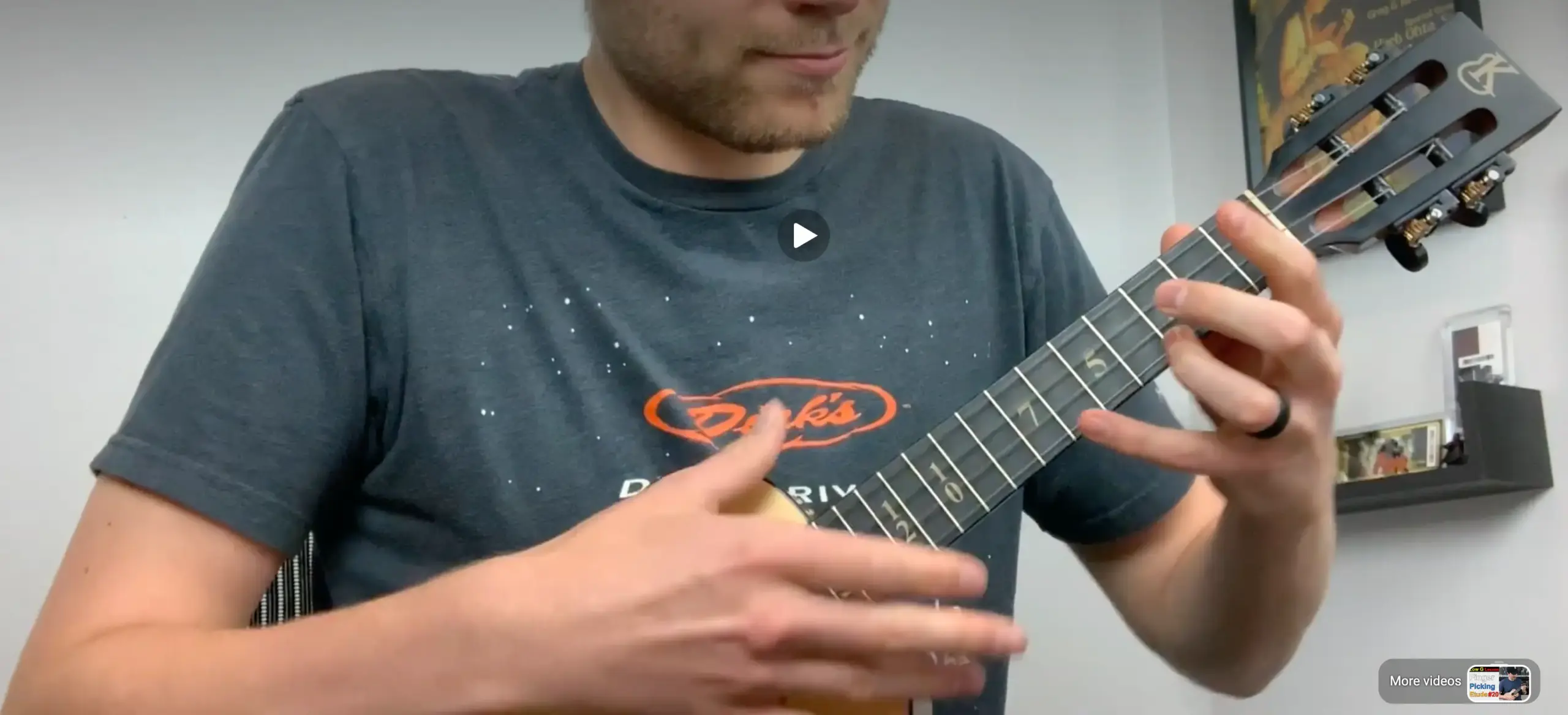 Matt's strumming position for doing the Ghost Note technique
