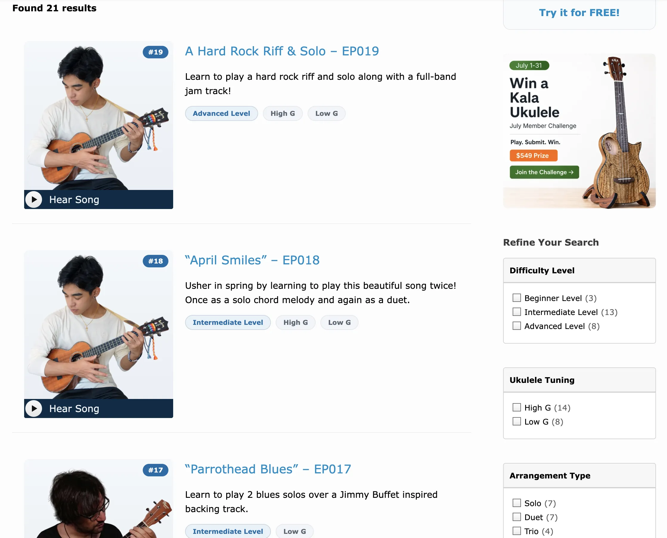 The new concept lessons page