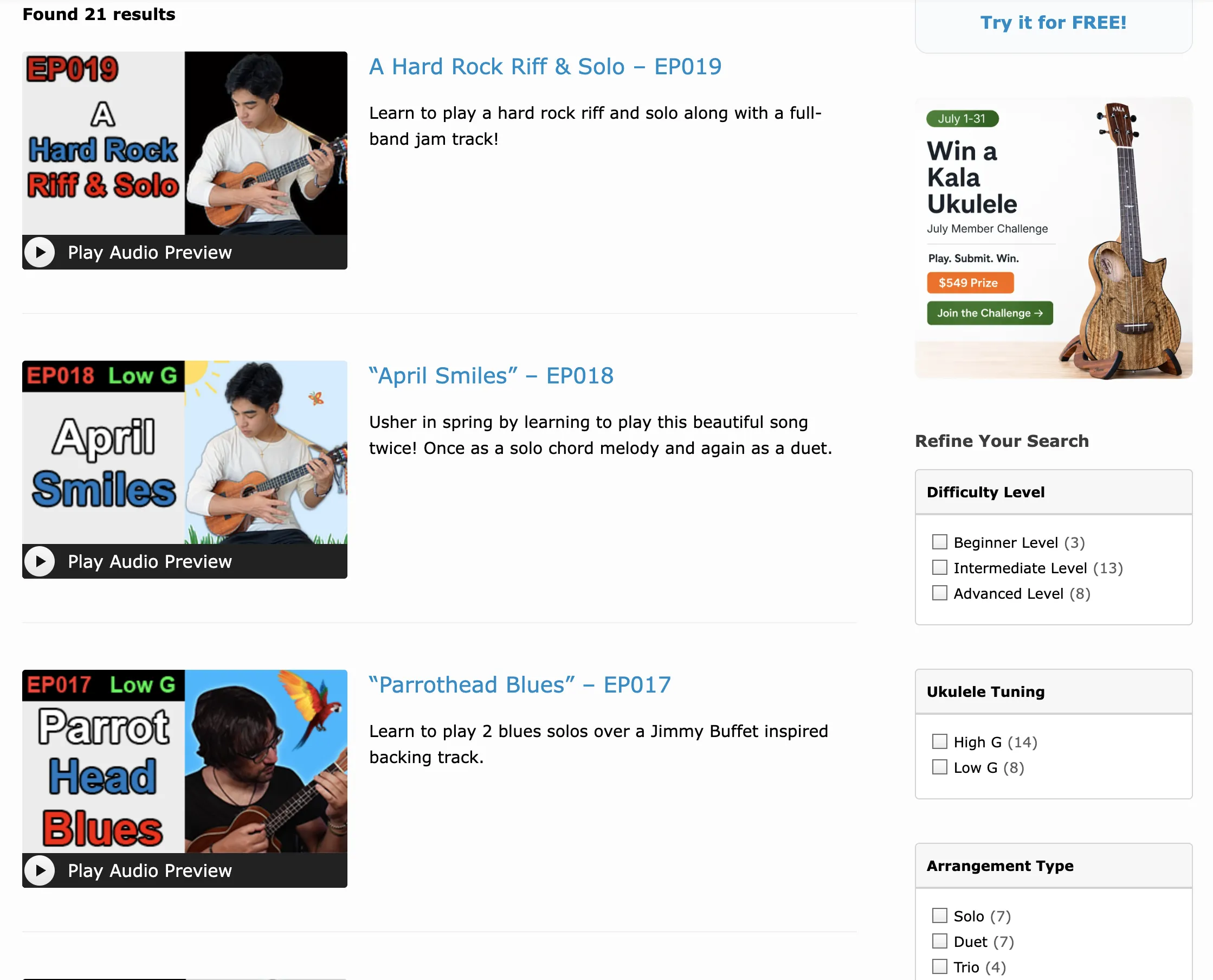 The old concept lessons page
